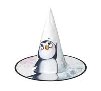 YHLKLWKSZC Halloween Small Witch Hats For Women - Lightweight Foldable I Love Penguins Print Witches Hats For Boys Girls Halloween Hat Cosplay Party Decorations