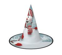 YHLKLWKSZC Halloween Small Witch Hats For Women - Lightweight Foldable Naughty Snowman Print Witches Hats For Boys Girls Halloween Hat Cosplay Party Decorations