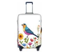 YHLKLWKSZC Hen Flying Butterflies Among Flowers Print Suitcase Cover Luggage Covers For Suitcase Elastic Luggage Covers Suitcase Protector 18-32 Inch, White, X-Large, Fashion