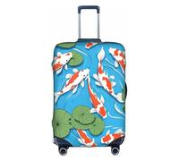 YHLKLWKSZC Japanese Fish Print Suitcase Cover Luggage Covers For Suitcase Elastic Luggage Covers Suitcase Protector 18-32 Inch, White, X-Large, Fashion