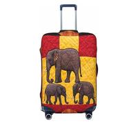 YHLKLWKSZC Luggage Covers For Suitcase African Elephant Patchwork Print Suitcase Cover Elastic Luggage Covers Suitcase Protector 18-32 Inch, Black, Large, Fashion