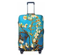 YHLKLWKSZC Luggage Covers For Suitcase Almond Blossom Print Suitcase Cover Elastic Luggage Covers Suitcase Protector 18-32 Inch, Black, XL, Fashion