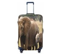 YHLKLWKSZC Luggage Covers For Suitcase Elephant Family Print Suitcase Cover Elastic Luggage Covers Suitcase Protector 18-32 Inch, Black, Medium, Fashion