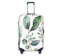 YHLKLWKSZC Luggage Covers For Suitcase Eucalyptus Leaves Green Print Suitcase Cover Elastic Luggage Covers Suitcase Protector 18-32 Inch, Black, Large, Fashion