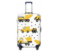 YHLKLWKSZC Luggage Covers For Suitcase Tractor Farming Print Suitcase Cover Elastic Luggage Covers Suitcase Protector 18-32 Inch, Black, Large, Fashion