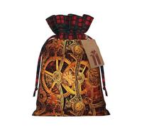 YHLKLWKSZC Small Gift Bags With Drawstring,Cool Steampunk Gears Burlap Sacks For Wrapping Back To School Favors, Soap, Jewelry, For Birthday, Wedding Parties Or Celebrating Christmas