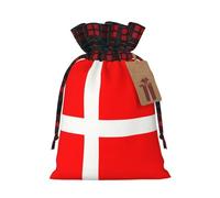 YHLKLWKSZC Small Gift Bags With Drawstring,Denmark Danish Flag Burlap Sacks For Wrapping Back To School Favors, Soap, Jewelry, For Birthday, Wedding Parties Or Celebrating Christmas
