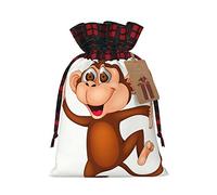 YHLKLWKSZC Small Gift Bags With Drawstring,Monkey Burlap Sacks For Wrapping Back To School Favors, Soap, Jewelry, For Birthday, Wedding Parties Or Celebrating Christmas