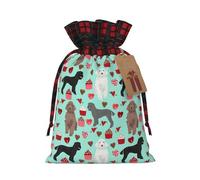 YHLKLWKSZC Small Gift Bags With Drawstring,Poodles Dogs Burlap Sacks For Wrapping Back To School Favors, Soap, Jewelry, For Birthday, Wedding Parties Or Celebrating Christmas