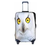 YHLKLWKSZC Snowy Owl Eyes Print Suitcase Cover Luggage Covers For Suitcase Elastic Luggage Covers Suitcase Protector 18-32 Inch, White, S, Fashion