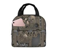 YHLKLWKSZC Steampunk Mechanical Gears Lunch Bag,Reusable Insulated Lunch Tote For Women Men,Leakproof Cute Lunch Cooler With High Capacity For Work,Picnic,Camping