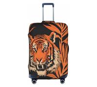 YHLKLWKSZC Tiger Stripes Orange Pattern Print Suitcase Cover Luggage Covers For Suitcase Elastic Luggage Covers Suitcase Protector 18-32 Inch, White, S, Fashion