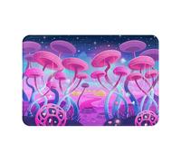 YHLKLWKSZC Welcome Mat,Magic Mushroom Print Cute Welcome Door Mats Rugs for Entrance Bedroom Bathroom Kitchen, 24x16in