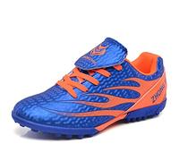 YHLLZY Kids Boys Football Boots Astro Turf Trainers Girls Soccer Athletics Training Shoes Teenager Outdoor Sport Shoes Sneakers for Unisex Kids Blue 4UK