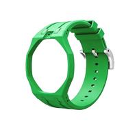 Yhmoo Bioceramic Case Silicone Band Mod Kit for Swatch X Royal Pop Pocket Watch, Biomaterials Watch Case Strap Change To Wristwatch for Men Women, Waterproof Ceramic Sport Strap, GREEN, 26mm