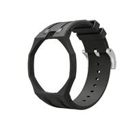 Yhmoo Bioceramic Case Silicone Band Mod Kit for Swatch X Royal Pop Pocket Watch, Biomaterials Watch Case Strap Change To Wristwatch for Men Women, Waterproof Ceramic Sport Strap (BLACK)