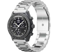 YHMOO Stainless Steel Watch Bands for Moonswatch,Metal Watch Strap Compatible with Omega X Swatch Moonswatch Speedmaster Watch,Quickly Release Swatch Omega Replacement Band -20mm, 20mm, Stainless