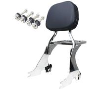 YHMOTO Motorcycle Detachable Passenger Backrest Sissy Bar & Luggage Rack with Docking Hardware Kits for Harley Sportster XL 883 1200 2004-2024 (Chrome)