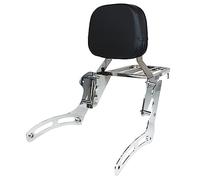 YHMOTO Passenger Backrest Sissy Bar with Luggage Rack for Kawasaki Vulcan 900 VN900 Classic Custom 1996-2023 (Chrome)