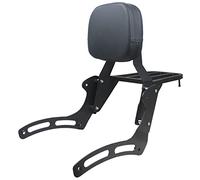 YHMOTO Passenger Backrest Sissy Bar with Luggage Rack for Kawasaki Vulcan 900 VN900 Classic Custom 1996-2023 (Black)