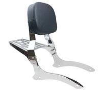 YHMOTO Sissy Bar Backrest + Luggage Rack Combo Fits for 2000-2011 Yamaha V-Star XVS 1100 Classic Dragstar XVS 1100 Classic (Style B-Chrome)