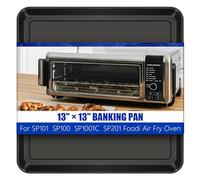 YHMYOALU 13" × 13" Professional Baking Sheet, Air Fryer Accessories, Replacement Baking Pan for Ninja, Nonstick Sheet Pan for Foodi 8-in-1 Air Fry Oven