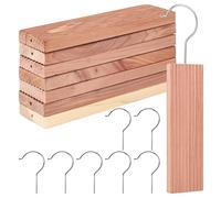 YHNDECO 8 Pcs Cedarwood Moth Repellent, Cedar Rings, Moth Repellent for Wardrobes, Cedar Blocks, Aromatic Cedar Balls, Moth Killer Cedar Wood Rings for Clothes, Drawers, Storage Boxes