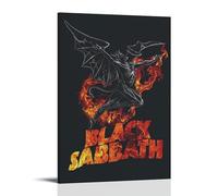 YHNGFDSKNB Black Sabbath Singer Album Cover Music Series Canvas Poster Wall Art Decorative Painting Bedroom Painting Posters16x24inch(40x60cm) Frame-style