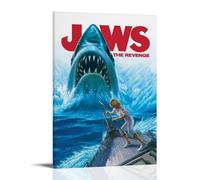 YHNGFDSKNB Jaws Modern Classics Movies TV Series Canvas Poster Wall Art Decorative Painting Bedroom Painting Posters 16x24inch(40x60cm) Frame-style