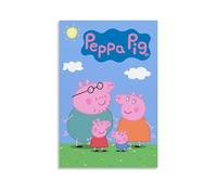 YHNGFDSKNB Peppa Pig Classic Anime Series Canvas Poster Wall Art Decorative Painting Bedroom Painting Posters08x12inch(20x30cm) Unframe-style
