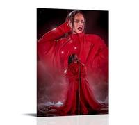 YHNGFDSKNB Rihanna Singer Album Cover Music Series Canvas Poster Wall Art Decorative Painting Bedroom Painting Posters08x12inch(20x30cm) Frame-style