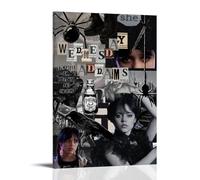 YHNGFDSKNB Wednesday Modern Classics Movies TV Series Canvas Poster Wall Art Decorative Painting Bedroom Painting Posters 12x18inch(30x45cm) Frame-style