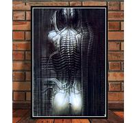 yhnjikl Poster And Prints Hr Giger Li Ii Alien Horror Artwork Retro Painting Wall Art Canvas Wall Pictures For Living Room Home Decor 40X60Cm Without Farme