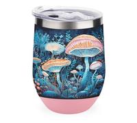 YHNNH 12oz Stainless Steel Tumbler with Lid,Abstract Botanical Paintingprinted Reusable Insulated Stemless Wine Coffee Tumbler Personalized Travel Mug