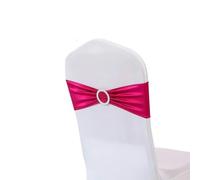 YHNNH, 20pcs/lot Metallic Gold Silver Chair Bands Wedding Chair Decoration Spandex Chair Sashes Bow For Party Event Hotel Banquet Home(Rose Red)