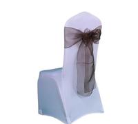 YHNNH, 25Pcs/Lot New Wedding Organza Chair Sash Bow Chair Cover Banquet Wedding Party Decoration Organza Sashes(Leave Message)