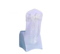 YHNNH, 25Pcs/Lot New Wedding Organza Chair Sash Bow Chair Cover Banquet Wedding Party Decoration Organza Sashes(9)