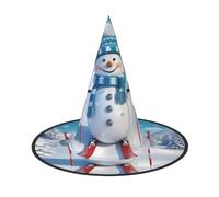YHNNH 3d Lovely Christmas Cartoon Skiing Snowman Snowflake Halloween Witcher Hat, Halloween Witcher Party Costume Accessories