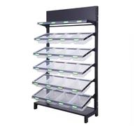 YHNNH, 5.9ft Tall Snack Sales Rack, Large Wholesale Supermarket Shelf Organizer with Detachable Transparent PP Box(5 tier)