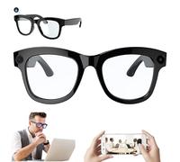 YHNNH 500W Camera AI Smart Glasses, Translation + Voice Control + Wifi Bluetooth, With App, Listening Music(A,A)