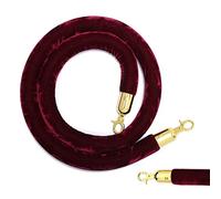 YHNNH, Barrier Ropes with Stainless Steel Hooks, Hospital/Bank Crowd Control Queue Stanchion Rope, for Hotel Celebration(Wine Red,1.5M/59Inch/5Ft)