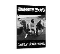 YHNNH Beastie Boys Check Your HeadRetro Wall Art Poster Classic Style Posters Perfect Fashioned Decor for Library Bar Or Home Theater24x36inch(60x90cm) Frame-style
