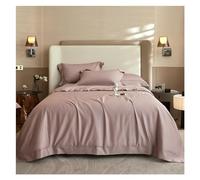 YHNNH Black1400TC Egyptian Cotton Luxury Bedding Set Soft Silky Solid Color Duvet Cover Flat/Fitted Bed Sheet Pillowcase(I,Queen Size 4pcs)