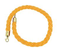 YHNNH, Carpet Stanchion Twisted Rope, Heavy-Duty Hemp Queen Barrier Ropes with Gold Hooks, for Restaurants/Hotels/Cinemas Crowd Control/(Yellow,Length 3M/9.8Ft/118In)