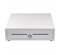 YHNNH cash box， Banknotes Cash Drawer Touch Electronic Register Removable Coin Compartment For Petty Money(Bianco)