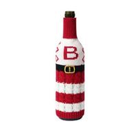YHNNH Christmas Wine Bottle Cover Festive Letter Pattern Bags for Wine Bottles (B)