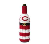 YHNNH Christmas Wine Bottle Cover Festive Letter Pattern Bags for Wine Bottles (C)