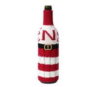 YHNNH Christmas Wine Bottle Cover Festive Letter Pattern Bags for Wine Bottles (N)