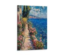 YHNNH Claude MonetRetro Wall Art Poster Classic Style Posters Perfect Fashioned Decor for Library Bar Or Home Theater20x30inch(50x75cm) Frame-style