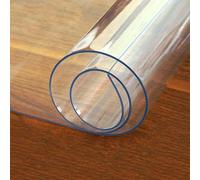 YHNNH Clear PVC Tablecloth Waterproof Wipeable Plastic Desk Protector Pad | Oil Proof Transparent Table Cover for Office/Kitchen/Dining Table/Dresser/Night Stand/Computer/Writing Desk(70x150cm/27.